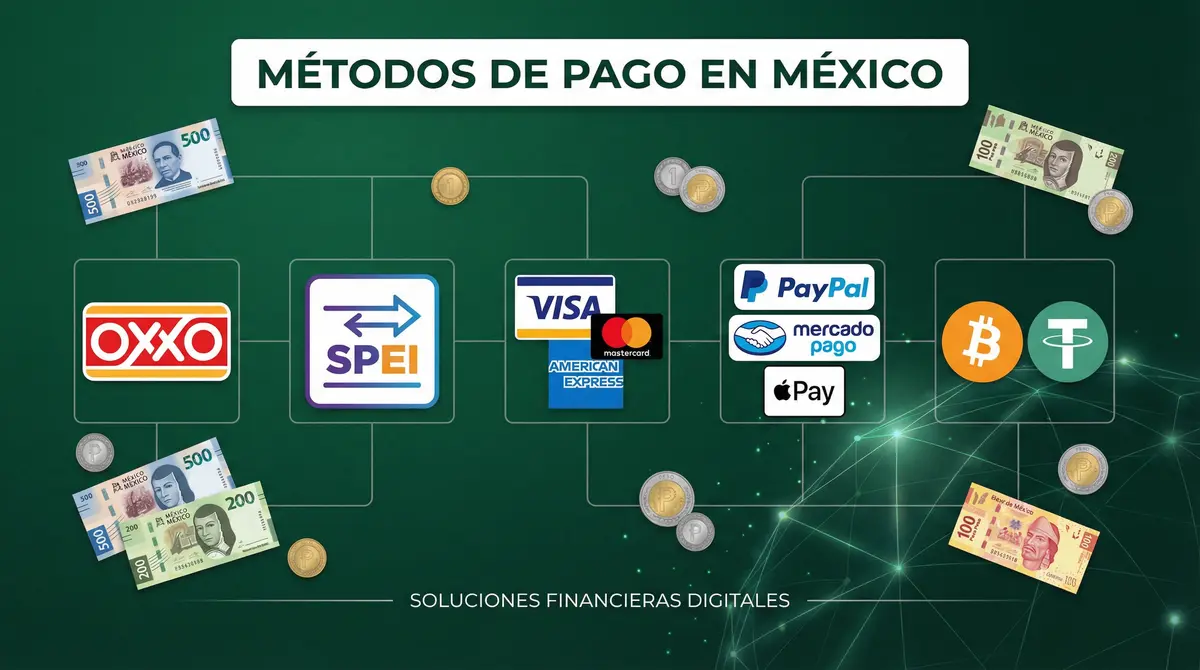 Métodos de pago en México: OXXO, SPEI, tarjetas de crédito y criptomonedas
